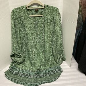 Lee Green Patterned Women's Top